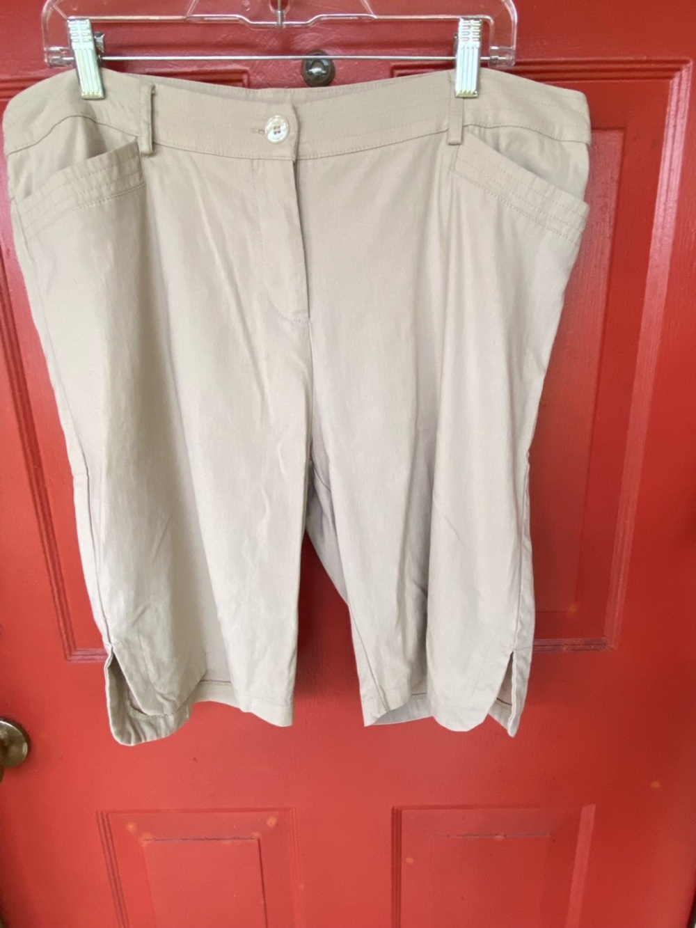 Women’s Beige Bermuda Shorts